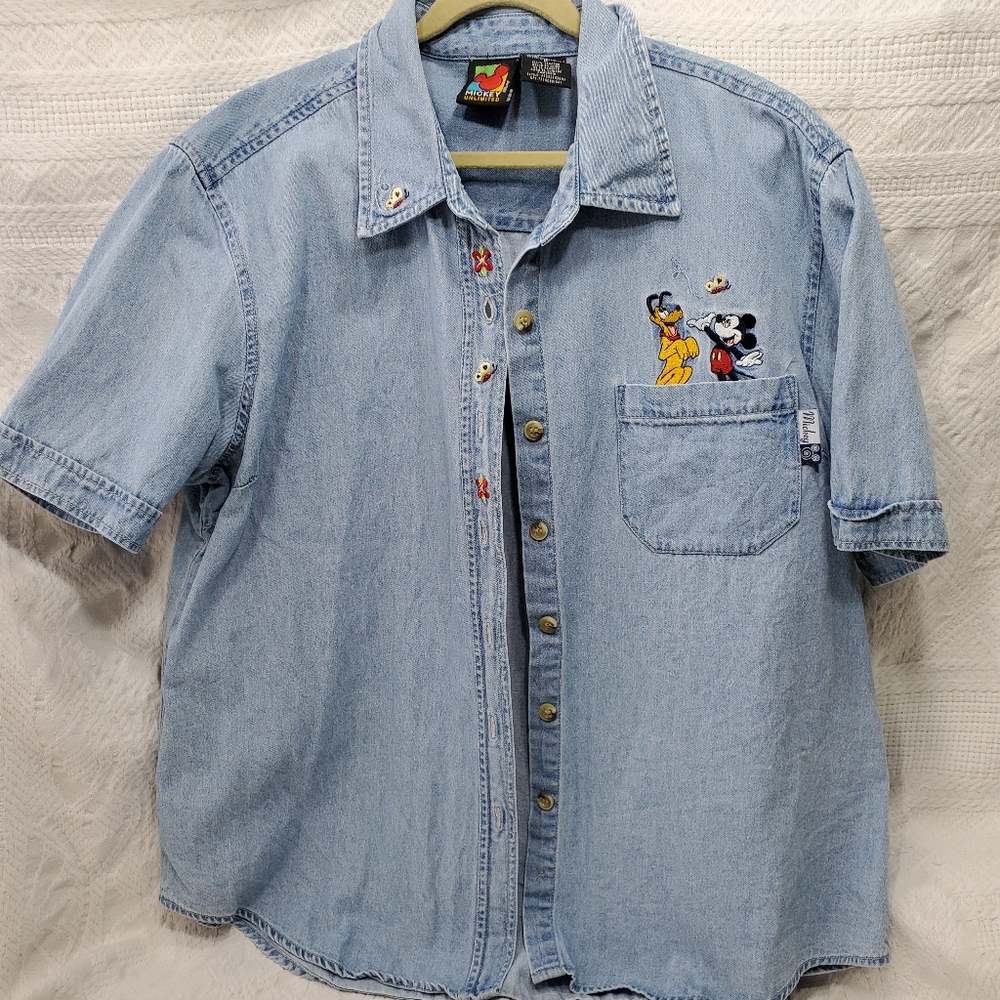 Vintage Mickey Unlimited Button Up Size Large